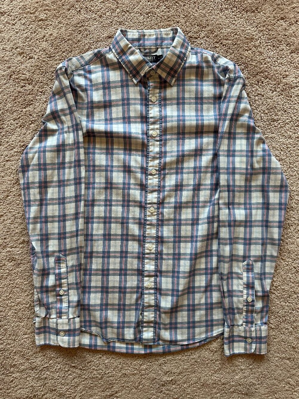 Faherty Movement Shirt – Spring Valley Plaid – Medium